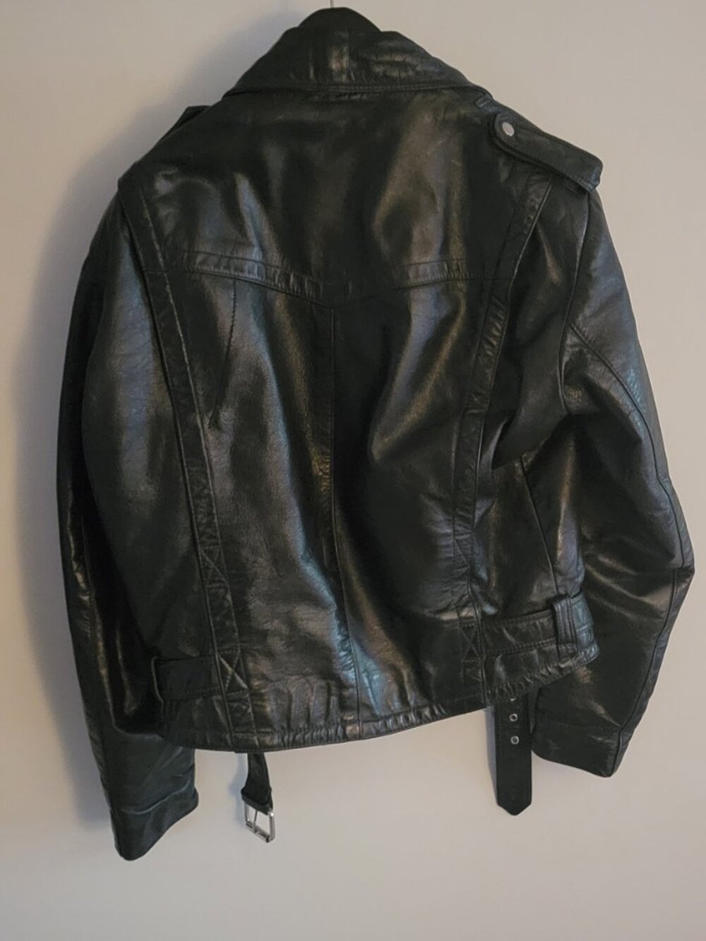 Leather Motorcycle Jacket - Picture 2 of 3